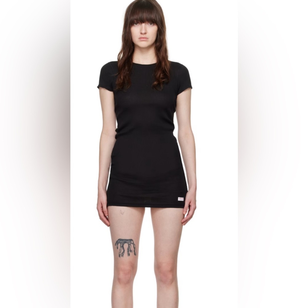 Free Shipping-Alexander Wang Women's Short Sleeve Crewneck Dress